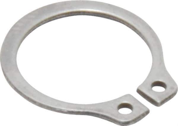 Rotor Clip - 11.89mm Groove Diam, 1/2" Shaft Diam, Passivated Stainless Steel, Snap External Retaining Rings - 0.039" Groove Width, 0.016" Groove Depth, 0.035" Ring Thickness, Grade 15-7 Grade 632 - Exact Industrial Supply