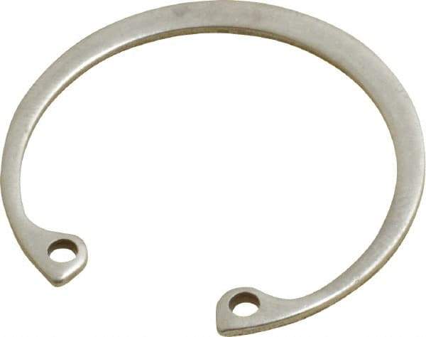 Rotor Clip - 0.05" Thick, Passivated Finish, Stainless Steel Snap Internal Retaining Ring - 0.056" Groove Width, 0.04" Groove Depth, 1.33" Groove Diam, Grade 15-7 Grade 632 - Exact Industrial Supply