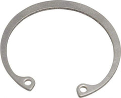 Rotor Clip - 0.05" Thick, Passivated Finish, Stainless Steel Snap Internal Retaining Ring - 0.056" Groove Width, 0.043" Groove Depth, 1.461" Groove Diam, Grade 15-7 Grade 632 - Exact Industrial Supply