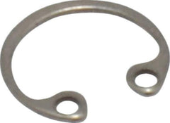 Rotor Clip - 0.015" Thick, Passivated Finish, Stainless Steel Snap Internal Retaining Ring - 0.02" Groove Width, 0.009" Groove Depth, 0.268" Groove Diam, Grade 15-7 Grade 632 - Exact Industrial Supply