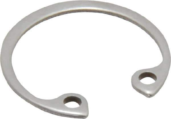 Rotor Clip - 0.035" Thick, Passivated Finish, Stainless Steel Snap Internal Retaining Ring - 0.039" Groove Width, 0.02" Groove Depth, 0.665" Groove Diam, Grade 15-7 Grade 632 - Exact Industrial Supply