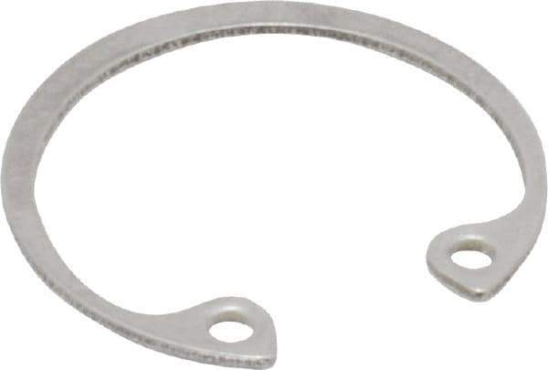 Rotor Clip - 0.035" Thick, Passivated Finish, Stainless Steel Snap Internal Retaining Ring - 0.039" Groove Width, 0.023" Groove Depth, 0.796" Groove Diam, Grade 15-7 Grade 632 - Exact Industrial Supply