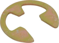 Rotor Clip - 5.33mm Groove Diam, 1/4" Shaft Diam, Cadmium-Plated Steel, E Style External Retaining Rings - 0.029" Groove Width, 0.02" Groove Depth, 0.025" Ring Thickness, Grade 1060-1090 - Exact Industrial Supply