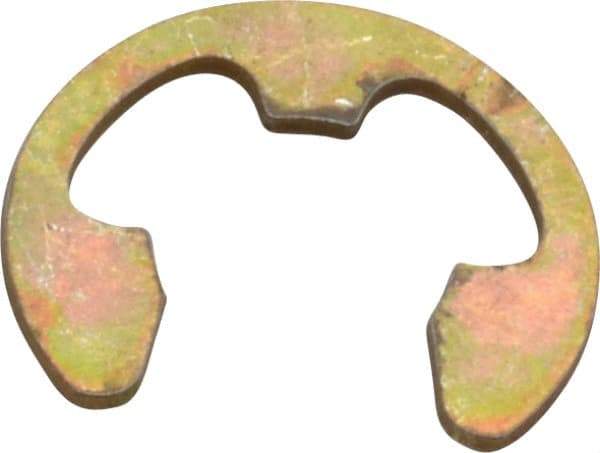 Rotor Clip - 10.06mm Groove Diam, 1/2" Shaft Diam, Cadmium-Plated Steel, E Style External Retaining Rings - 0.046" Groove Width, 0.052" Groove Depth, 0.042" Ring Thickness, Grade 1060-1090 - Exact Industrial Supply