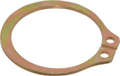 Rotor Clip - 23.88mm Groove Diam, 1" Shaft Diam, Cadmium-Plated Steel, Snap External Retaining Rings - 0.046" Groove Width, 0.03" Groove Depth, 0.042" Ring Thickness, Grade 1060-1090 - Exact Industrial Supply