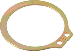 Rotor Clip - 35.71mm Groove Diam, 1-1/2" Shaft Diam, Cadmium-Plated Steel, Snap External Retaining Rings - 0.056" Groove Width, 0.047" Groove Depth, 0.05" Ring Thickness, Grade 1060-1090 - Exact Industrial Supply