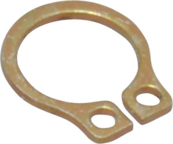 Rotor Clip - 5.84mm Groove Diam, 1/4" Shaft Diam, Cadmium-Plated Steel, Snap External Retaining Rings - 0.029" Groove Width, 0.01" Groove Depth, 0.025" Ring Thickness, Grade 1060-1090 - Exact Industrial Supply
