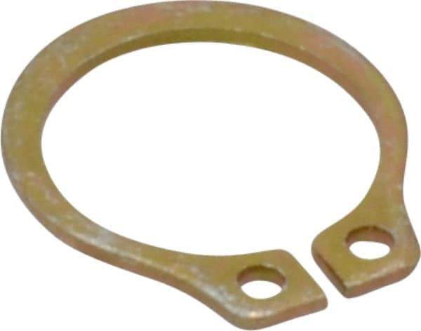 Rotor Clip - 8.94mm Groove Diam, 3/8" Shaft Diam, Cadmium-Plated Steel, Snap External Retaining Rings - 0.029" Groove Width, 0.012" Groove Depth, 0.025" Ring Thickness, Grade 1060-1090 - Exact Industrial Supply
