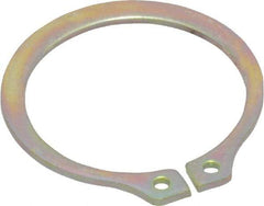Rotor Clip - 20.85mm Groove Diam, 7/8" Shaft Diam, Cadmium-Plated Steel, Snap External Retaining Rings - 0.046" Groove Width, 0.027" Groove Depth, 0.042" Ring Thickness, Grade 1060-1090 - Exact Industrial Supply