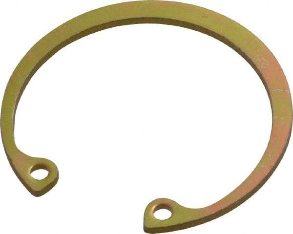 Rotor Clip - 0.05" Thick, Cadmium-Plated Finish, Steel Snap Internal Retaining Ring - 0.056" Groove Width, 0.04" Groove Depth, 1.33" Groove Diam, Grade 1060-1090 - Exact Industrial Supply