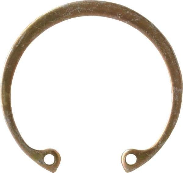 Rotor Clip - 0.05" Thick, Cadmium-Plated Finish, Steel Snap Internal Retaining Ring - 0.056" Groove Width, 0.043" Groove Depth, 1.461" Groove Diam, Grade 1060-1090 - Exact Industrial Supply