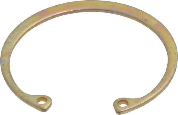 Rotor Clip - 0.05" Thick, Cadmium-Plated Finish, Steel Snap Internal Retaining Ring - 0.056" Groove Width, 0.047" Groove Depth, 1.594" Groove Diam, Grade 1060-1090 - Exact Industrial Supply