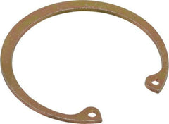 Rotor Clip - 0.062" Thick, Cadmium-Plated Finish, Steel Snap Internal Retaining Ring - 0.068" Groove Width, 0.057" Groove Depth, 1.989" Groove Diam, Grade 1060-1090 - Exact Industrial Supply