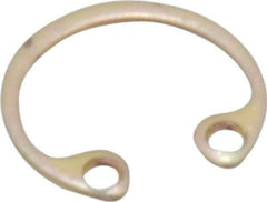 Rotor Clip - 0.015" Thick, Cadmium-Plated Finish, Steel Snap Internal Retaining Ring - 0.02" Groove Width, 0.009" Groove Depth, 0.268" Groove Diam, Grade 1060-1090 - Exact Industrial Supply