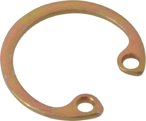 Rotor Clip - 0.025" Thick, Cadmium-Plated Finish, Steel Snap Internal Retaining Ring - 0.029" Groove Width, 0.011" Groove Depth, 0.397" Groove Diam, Grade 1060-1090 - Exact Industrial Supply