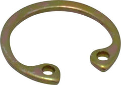 Rotor Clip - 0.035" Thick, Cadmium-Plated Finish, Steel Snap Internal Retaining Ring - 0.039" Groove Width, 0.015" Groove Depth, 0.53" Groove Diam, Grade 1060-1090 - Exact Industrial Supply
