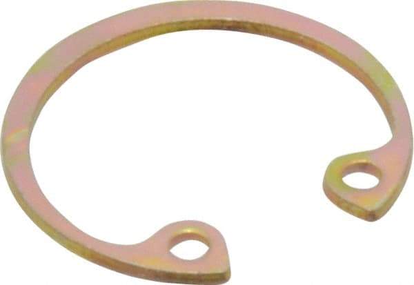Rotor Clip - 0.035" Thick, Cadmium-Plated Finish, Steel Snap Internal Retaining Ring - 0.039" Groove Width, 0.02" Groove Depth, 0.665" Groove Diam, Grade 1060-1090 - Exact Industrial Supply