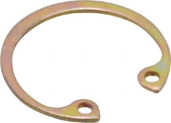 Rotor Clip - 0.035" Thick, Cadmium-Plated Finish, Steel Snap Internal Retaining Ring - 0.039" Groove Width, 0.023" Groove Depth, 0.796" Groove Diam, Grade 1060-1090 - Exact Industrial Supply