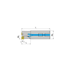 Indexable Square-Shoulder End Mill:  C490.32.R.02,  32.0000'' Shank Dia,  Weldon Flat Shank Uses  2,  Normal Pressure,  110.00 mm OAL