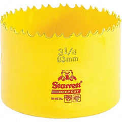 Starrett - 3-1/4" Diam, 2" Cutting Depth, Hole Saw - High Speed Steel Saw, Toothed Edge - Exact Industrial Supply