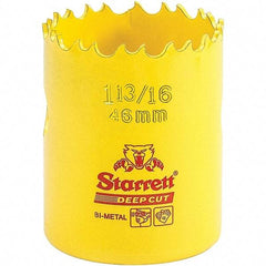 Starrett - 1-13/16" Diam, 2" Cutting Depth, Hole Saw - High Speed Steel Saw, Toothed Edge - Exact Industrial Supply