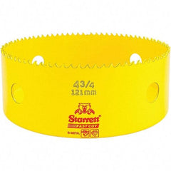 Starrett - 4-3/4" Diam, 1-5/8" Cutting Depth, Hole Saw - High Speed Steel Saw, Toothed Edge - Exact Industrial Supply