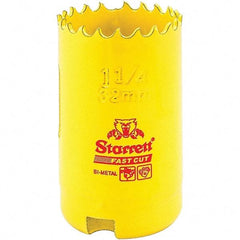 Starrett - 1-1/4" Diam, 1-5/8" Cutting Depth, Hole Saw - High Speed Steel Saw, Toothed Edge - Exact Industrial Supply