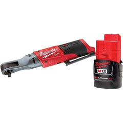 Milwaukee Tool - Cordless Impact Wrenches & Ratchets Voltage: 12.0 Drive Size (Inch): 3/8 - Exact Industrial Supply