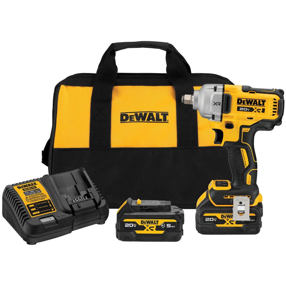 Cordless Impact Wrench: 20V, 1/2″ Drive, 3,250 BPM, 2,000 RPM 2 20V MAX Battery Included, Charger Included