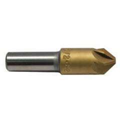 1/2 HSS 6FL Csink,100 Deg,TiN Coated Alternate Manufacture # 79162 - Exact Industrial Supply