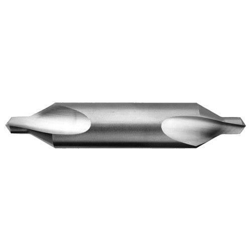 #6 × 3″ OAL 60 Degree HSS Plain Center Drill Bright - Exact Industrial Supply