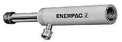 Enerpac - 75 Ton, 6.13" Stroke, 97.41 Cu In Oil Capacity, Portable Hydraulic Single Acting Cylinder - 15.9 Sq In Effective Area, 11.25" Lowered Ht., 17.38" Max Ht., 4.5" Cyl Bore Diam, 3.75" Plunger Rod Diam, 10,000 Max psi - Exact Industrial Supply