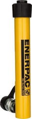 Enerpac - 5 Ton, 7" Stroke, 6.96 Cu In Oil Capacity, Portable Hydraulic Single Acting Cylinder - 0.99 Sq In Effective Area, 10.75" Lowered Ht., 17.75" Max Ht., 1.13" Cyl Bore Diam, 1" Plunger Rod Diam, 10,000 Max psi - Exact Industrial Supply