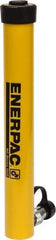 Enerpac - 10 Ton, 14" Stroke, 31.31 Cu In Oil Capacity, Portable Hydraulic Single Acting Cylinder - 2.24 Sq In Effective Area, 17.75" Lowered Ht., 31.75" Max Ht., 1.69" Cyl Bore Diam, 1.5" Plunger Rod Diam, 10,000 Max psi - Exact Industrial Supply