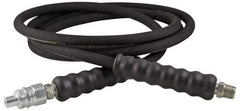 Enerpac - 1/4" Inside Diam x 3/8 NPT 6' Hydraulic Pump Hose - 10,000 psi, AH-604 Opposite End, Rubber - Exact Industrial Supply