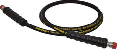 Enerpac - 1/4" Inside Diam x 3/8 NPT 6' Hydraulic Pump Hose - 10,000 psi, 3/8 NPTF Male Opposite End, Rubber - Exact Industrial Supply