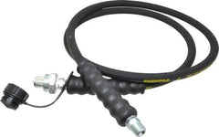 Enerpac - 1/4" Inside Diam x 3/8 NPT 6' Hydraulic Pump Hose - 10,000 psi, CH-604 Opposite End, Rubber - Exact Industrial Supply