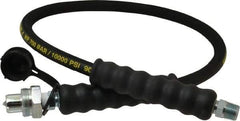Enerpac - 1/4" Inside Diam x 3/8 NPT 3' Hydraulic Pump Hose - 10,000 psi, CH-604 Opposite End, Rubber - Exact Industrial Supply