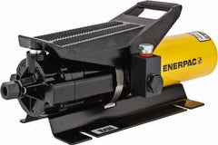 Enerpac - 10,000 psi Air-Hydraulic Pump & Jack - 36 Cu In Oil Capacity, Use with Single Acting Cylinders, Advance, Hold & Retract - Exact Industrial Supply