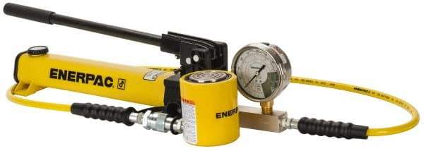Enerpac - 30 Ton Capacity, Cylinder No. RCS-302, Manual Hydraulic Pump & Cylinder Set - Pump No. P-392 - Exact Industrial Supply