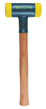 Dead Blow Recoilless Hammer -- 26 oz; Wood Handle; 1-5/8'' Head Diameter - Exact Industrial Supply