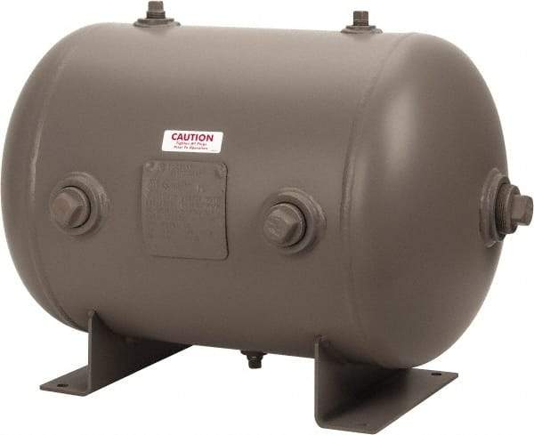 Made in USA - 19 Gallon, 200 Max psi Universal Horizontal Tank - 1-1/2" Inlet, 25" Tank Length x 16" Tank Diam - Exact Industrial Supply