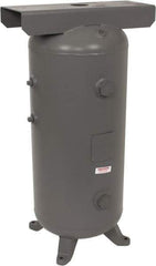 Made in USA - 30 Gallon, 200 Max psi Vertical Tank with Plate - 3/4" Inlet, 38" Tank Length x 16" Tank Diam - Exact Industrial Supply