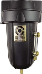 Coilhose Pneumatics - 1/4" Port Coalescing Filter - Aluminum Bowl, 0.1 Micron Rating, 5-5/8" High - Exact Industrial Supply