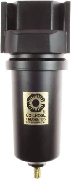 Coilhose Pneumatics - 3/4" Port Coalescing Filter - Aluminum Bowl, 0.3 Micron Rating, 7-1/2" High - Exact Industrial Supply