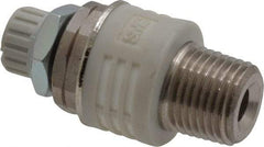 SMC PNEUMATICS - 1/8" Male NPT Metering Valve With Silencer - 3.6mm squared Orifice & 20 dB Noise Reduction Rate - Exact Industrial Supply