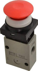 SMC PNEUMATICS - 1.00 CV Rate, 1/4" NPT Inlet Mechanical Valve - 2 Way, 2 Ports - Exact Industrial Supply