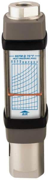 Hedland - 1/4" NPTF Port Compressed Air & Gas Flowmeter - 600 Max psi, 5 SCFM, Anodized Aluminum - Exact Industrial Supply