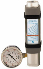 Hedland - 3/4" NPTF Port Flowmeter with Gage Installed - 600 Max psi, 50 SCFM, Anodized Aluminum - Exact Industrial Supply