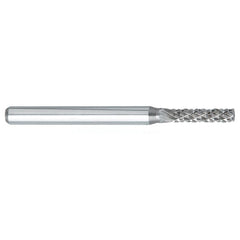 ‎SN-42 -1/8 × 3/16 LOC × 1/8 Shank × 1-1/2 OAL 10 Degree Inverted Angle Carbide Medium Tough Cut Burr - Exact Industrial Supply